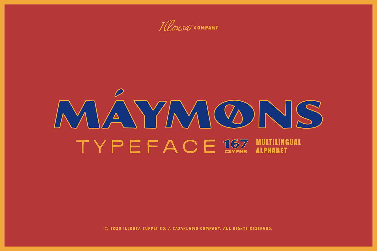 Maymons | Bold Sans Serif Font, a Sans Serif Font by Illousa (Photo 1 of 9)