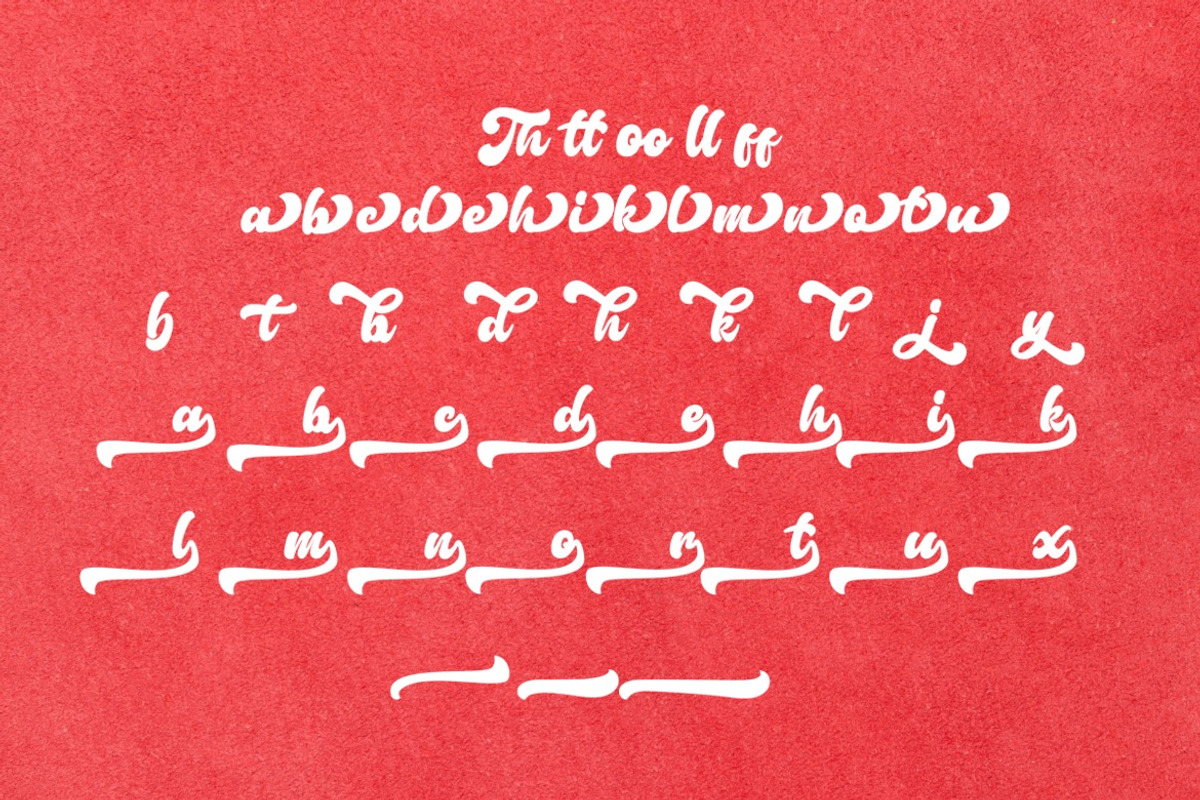 Archid Flower - Retro Handwritten, a Script Font by Dhabee (Photo 6 of 15)