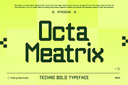 Octa Meatrix Techno Typeface Font, a Sans Serif Font by Rasio Studio (Thumbnail 1 of 7)