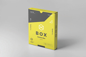Flat Carton Packaging Box Mockup, a Packaging Mockup by DesignRushMarket