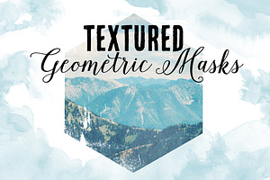 Textured Geometric Masks & PNG
