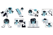 Chat with me vector illustrations, a Technology Illustration by PureSolution (Thumbnail 4 of 6)