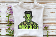 Camo Monster Halloween Sublimation, an Illustration by DreamCafeArt (Thumbnail 5 of 6)