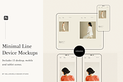 Minimal Line Device Mockups, an iPad Mockup by HelloKarla (Thumbnail 1 of 11)