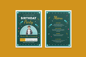 Cherry Birthday Invitation Template, an Invitation Template by iDoodle Studio