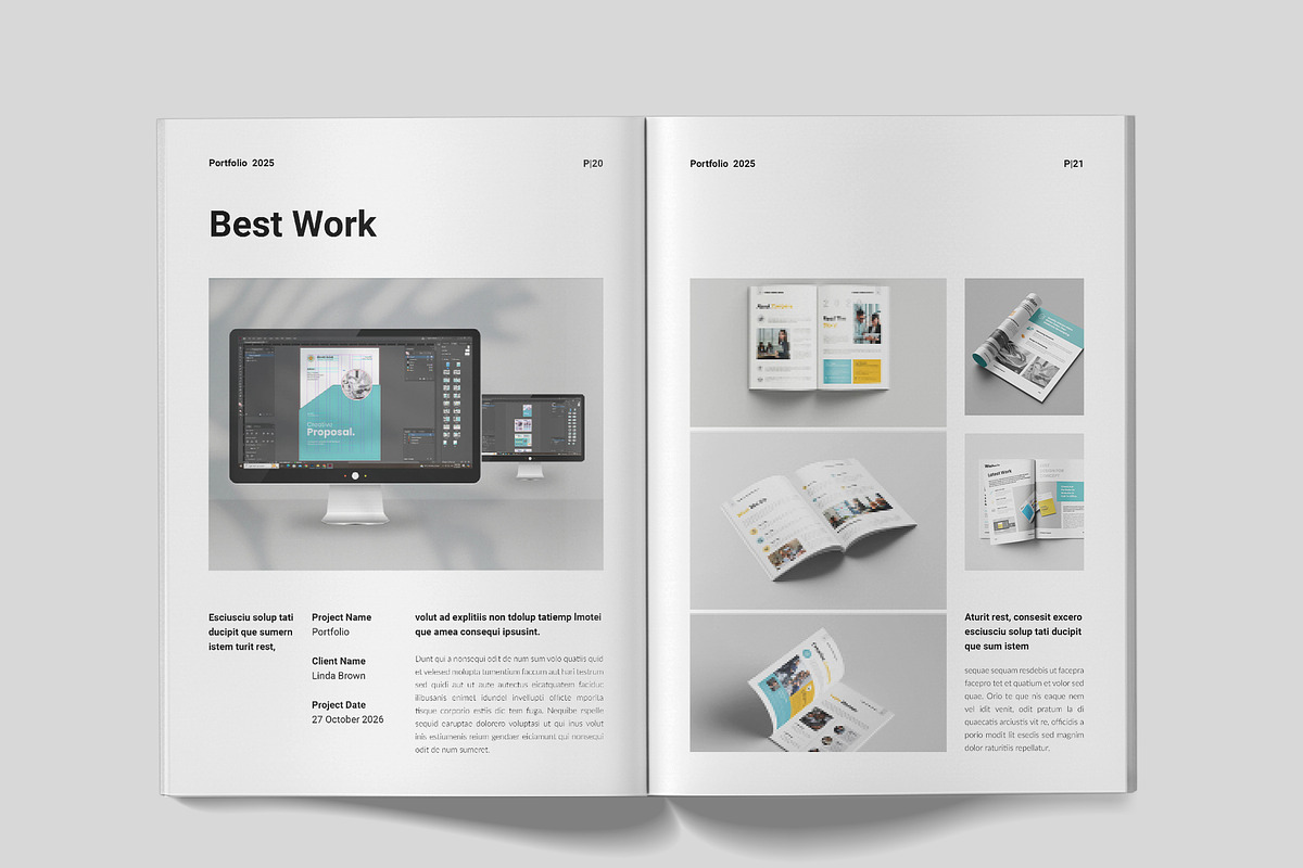 Works / Design Portfolio Template, a Brochure Template by Spark_Creative (Photo 9 of 11)