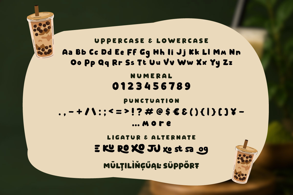 Jurexo Tuku - Display Boba Font, a Handwritten Font by twinstd (Photo 12 of 12)