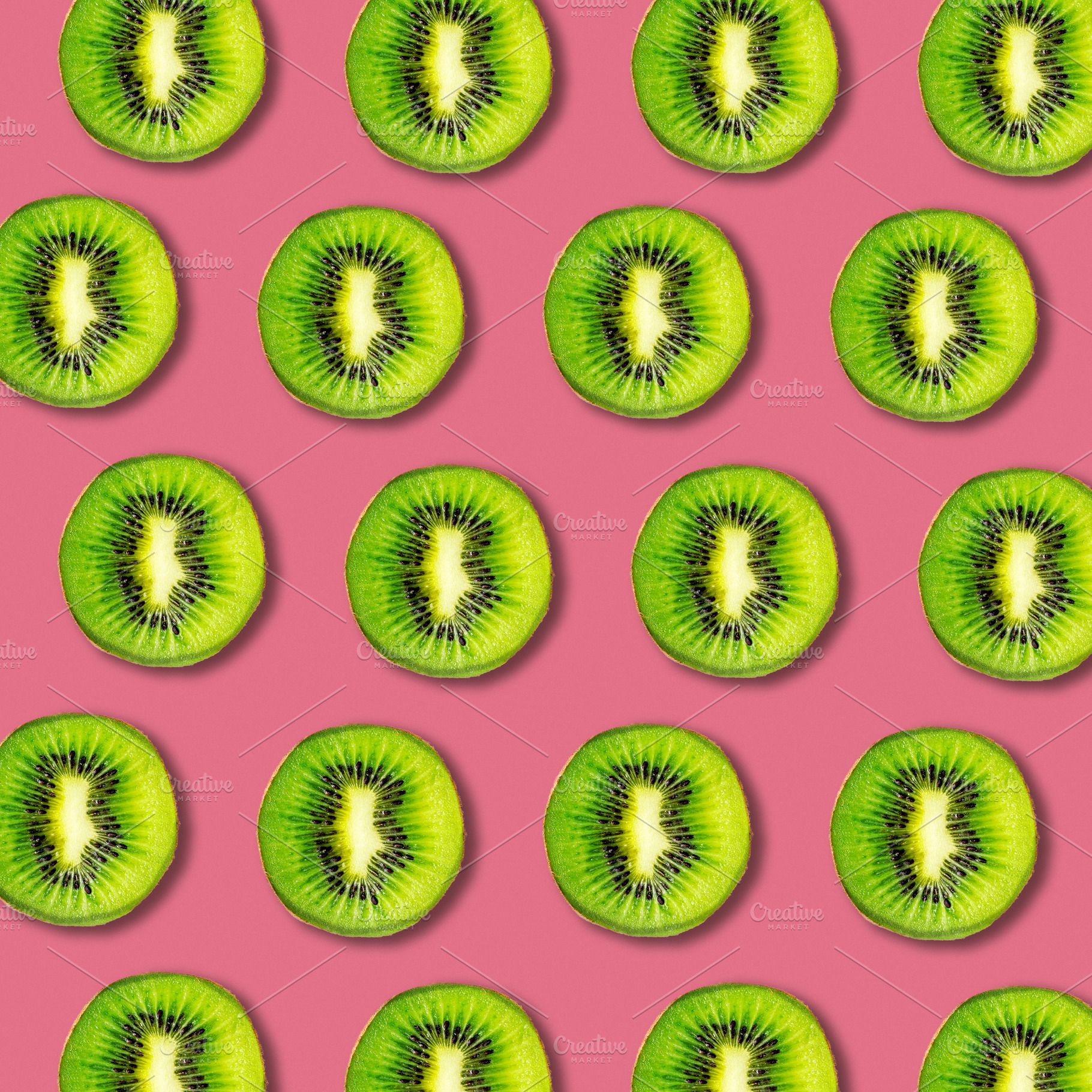 Kiwi fruit slices pattern, a Food & Drink Photo by BOOCYS