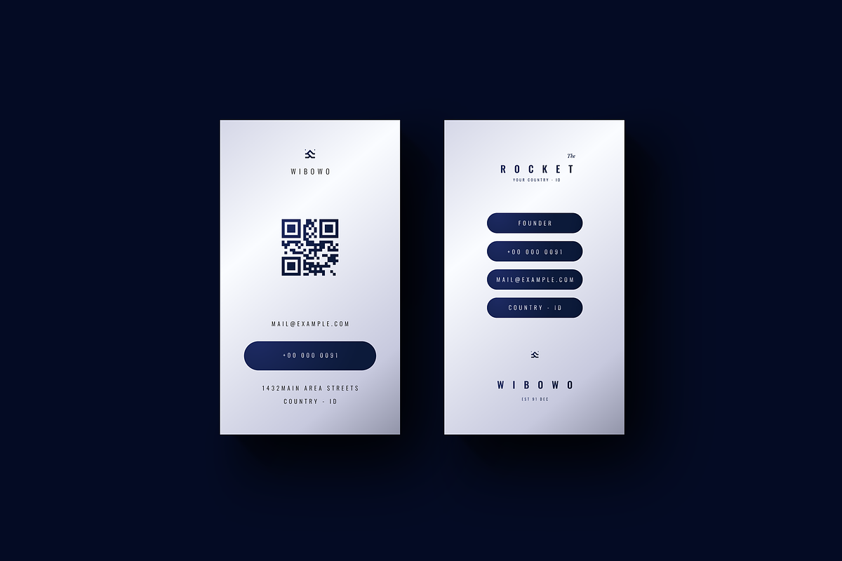 Ferlin - Vertical Business Cards, a Business Card Template by Ctrl space studio (Photo 4 of 9)