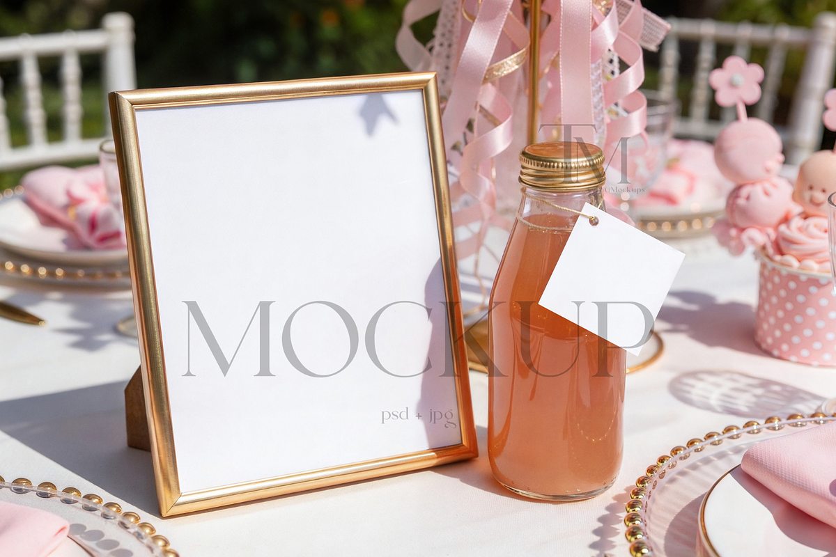 8x10 Sign & Square Label Mockup, a Product Mockup by TatiMockup (Photo 1 of 4)