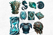 Legends of the Deep Cliparts, a Person Illustration by ThatsDesignArt (Thumbnail 14 of 15)