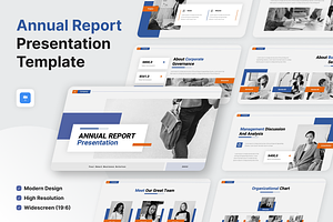 Annual Report Keynote Template, a Presentation Template by SquidPixey