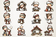 Christmas Nativity Clipart, an Illustration by RobertsArt (Thumbnail 3 of 7)