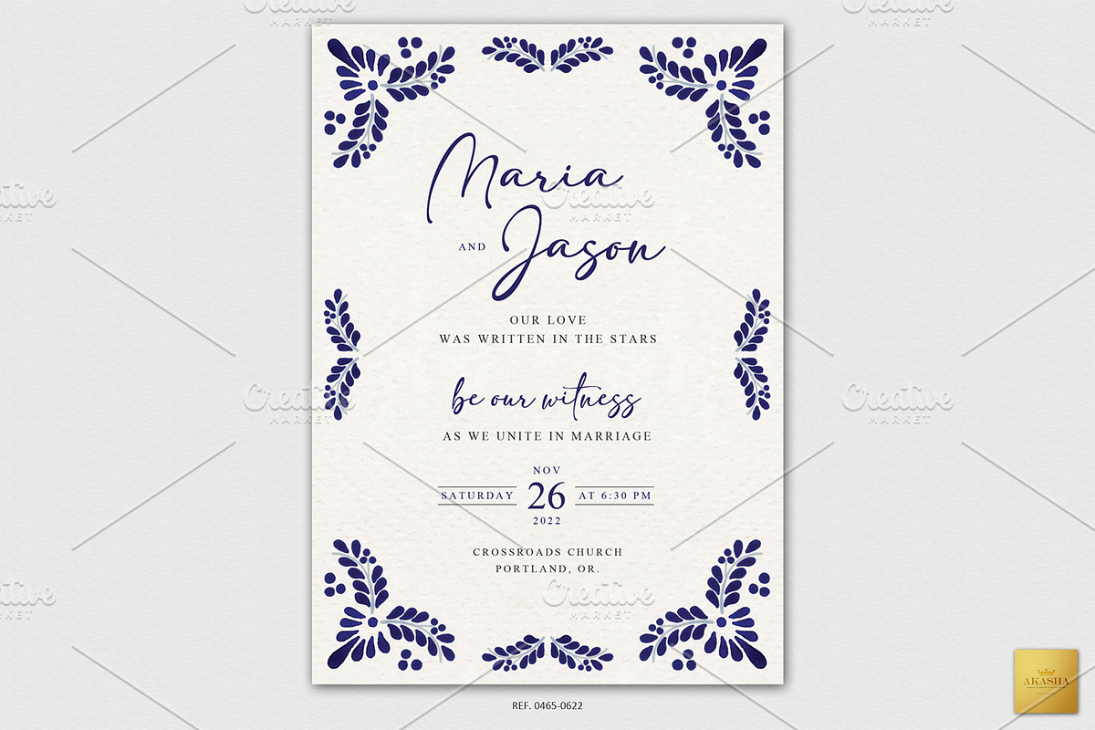 Mexican Wedding Invitation | CANVA, a Stationery Template by Creative Market (Photo 1 of 2)