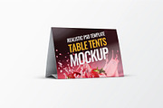Table Tents Mock-Up, an Advertising Mockup by DesignRushMarket (Thumbnail 1 of 6)