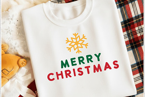 Merry Christmas SVG T-Shirt Design, a Texture Graphic by crative8112
