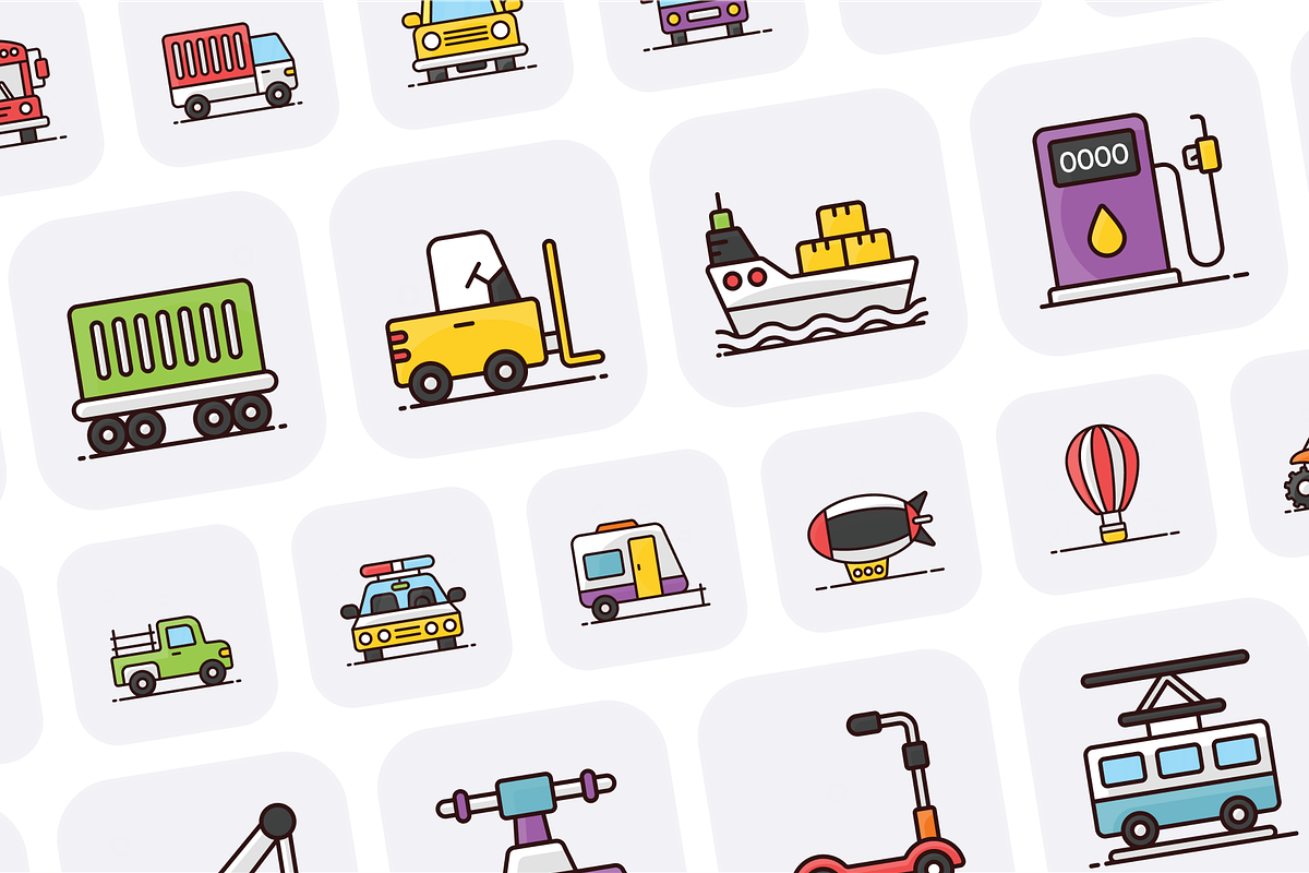 Transportation Icon Set, a Duotone Icon by Brickclay (Photo 5 of 9)