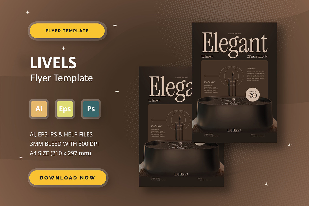 Livels - Flyer Template, a Flyer Template by StreaksideStd
