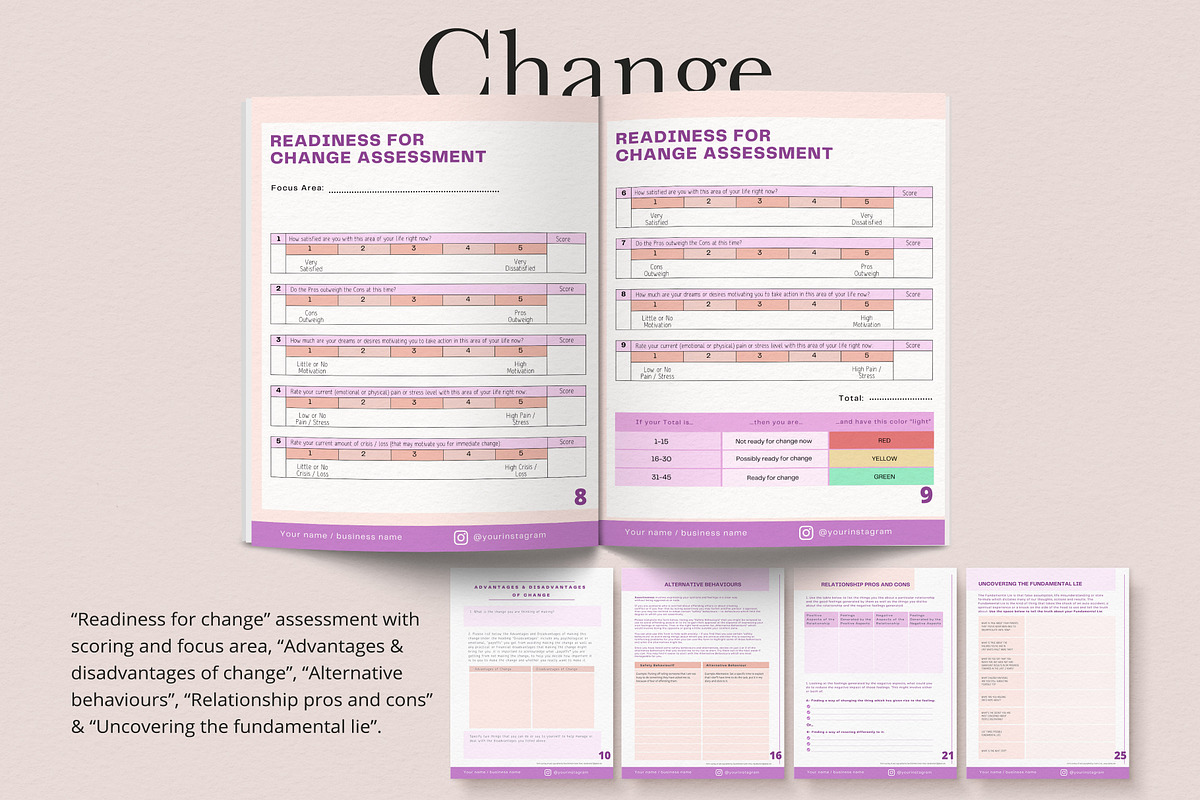 Life Coach Exercises Ebook Template, a Magazine Template by Sakura Digitals (Photo 5 of 9)