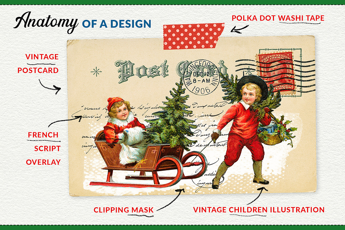 Complete Vintage Christmas Graphics, a Seasonal Illustration by French Kiss Collections (Photo 19 of 28)