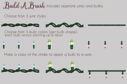 Christmas light brushes Illustrator, a Brush Add-On by Transfuchsian (Thumbnail 5 of 7)