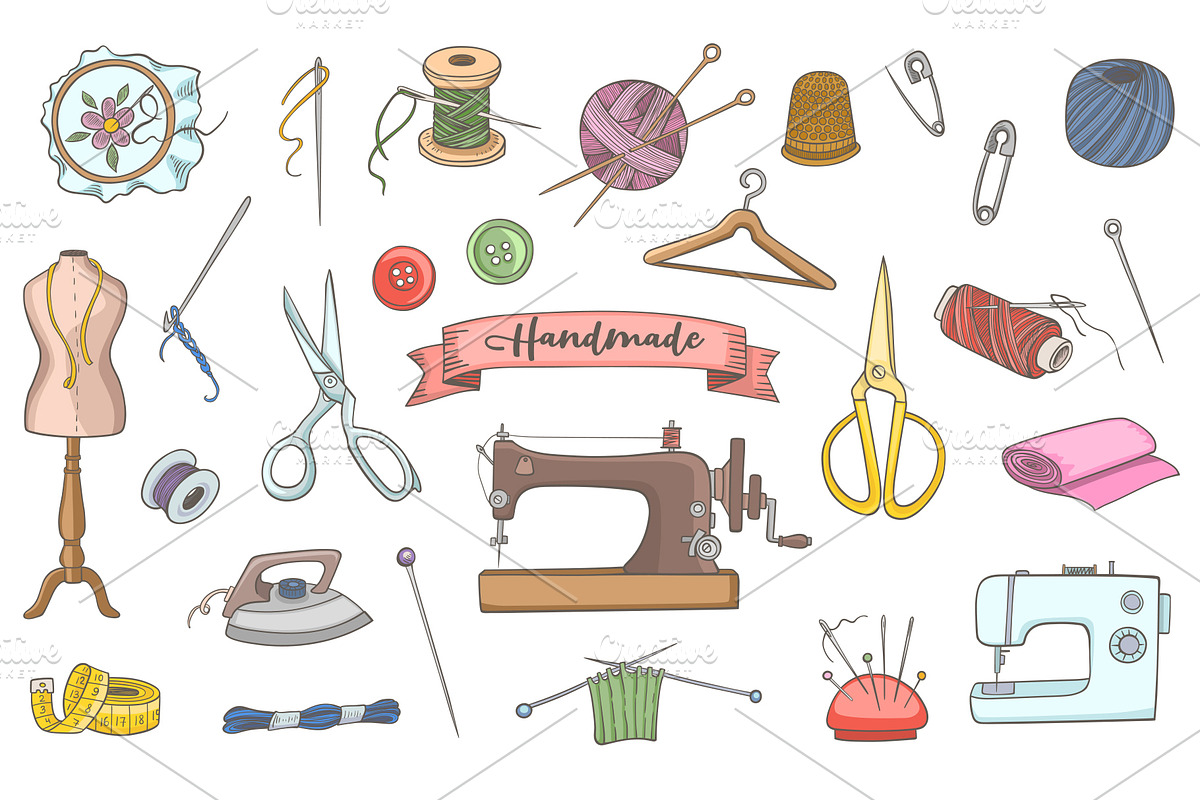 Sewing and Knitting Doodles, an Object Illustration by Artspace (Photo 2 of 4)