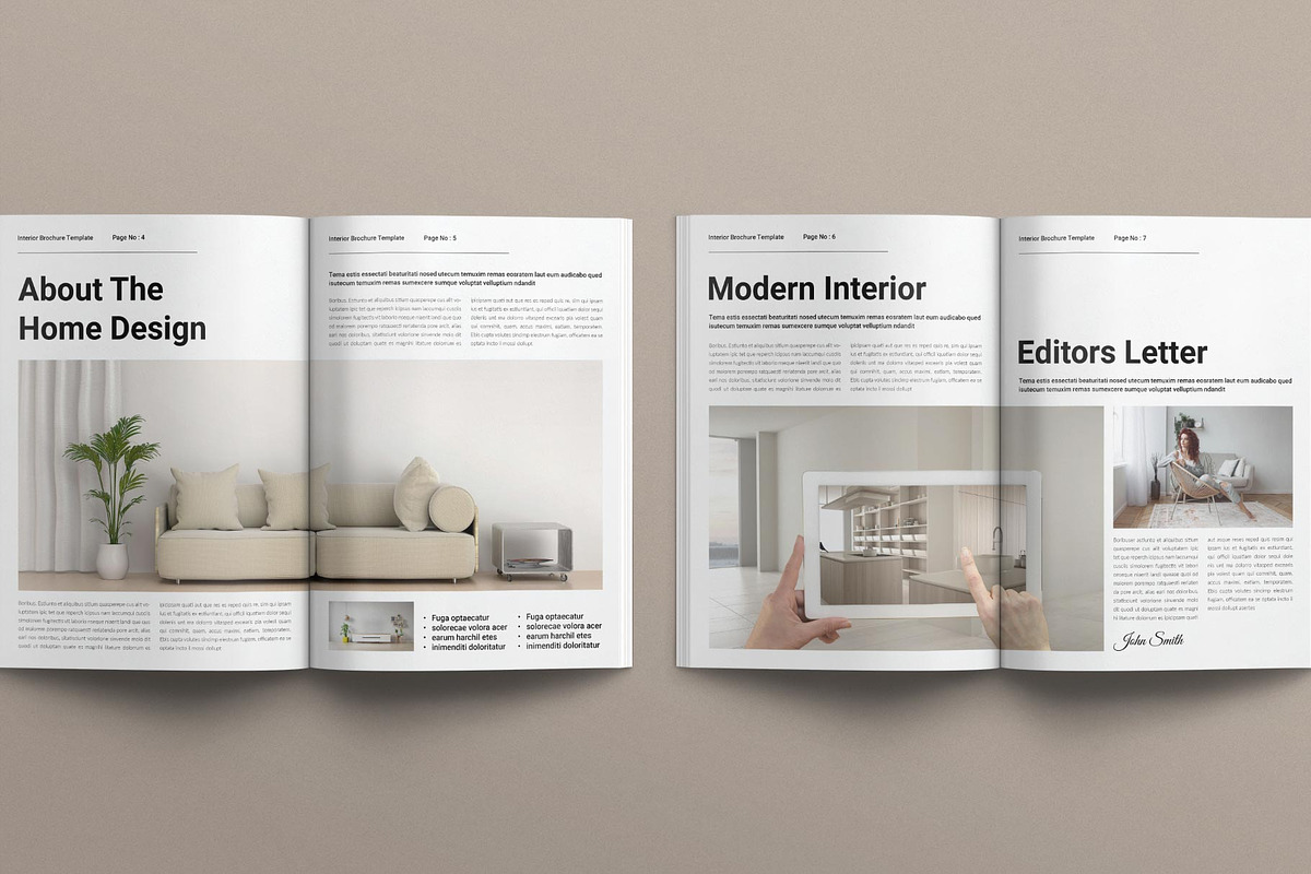 Interior Brochure Template, a Brochure Template by E-Type (Photo 3 of 7)