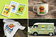Cute Safari Animal Stickers, an Emoji Icon by Vectors Market (Thumbnail 3 of 9)