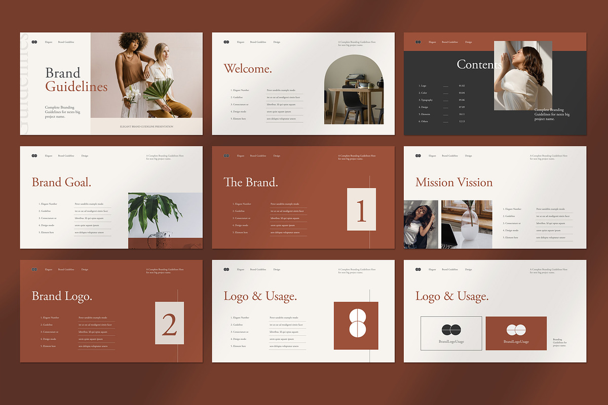 Brand Guidelines Template, a Presentation Template by UpSolution (Photo 5 of 8)