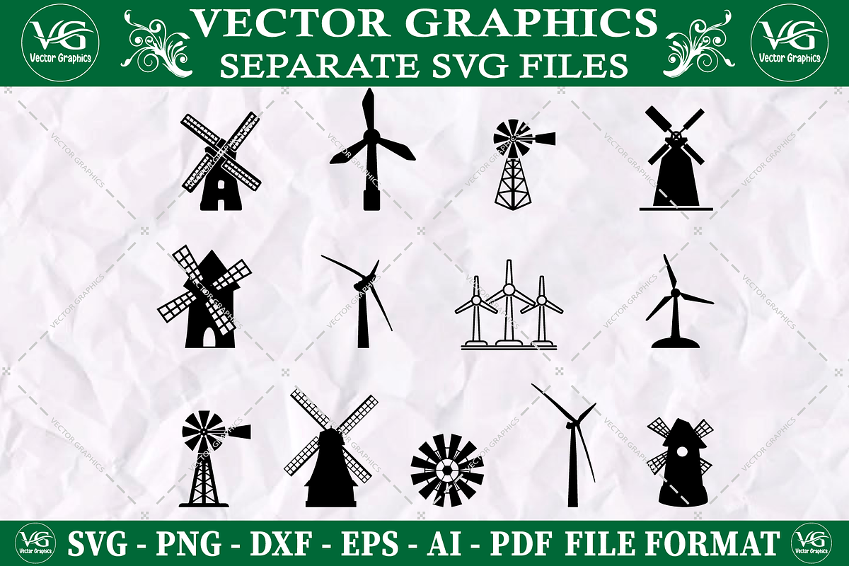 Windmill, Farm Windmill SVG File, a Technology Illustration by Vector Graphics