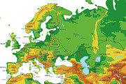 2x Physical World Maps, an Education Illustration by asantosg (Thumbnail 3 of 14)