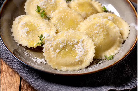 Fresh Homemade Ravioli with Parmesan