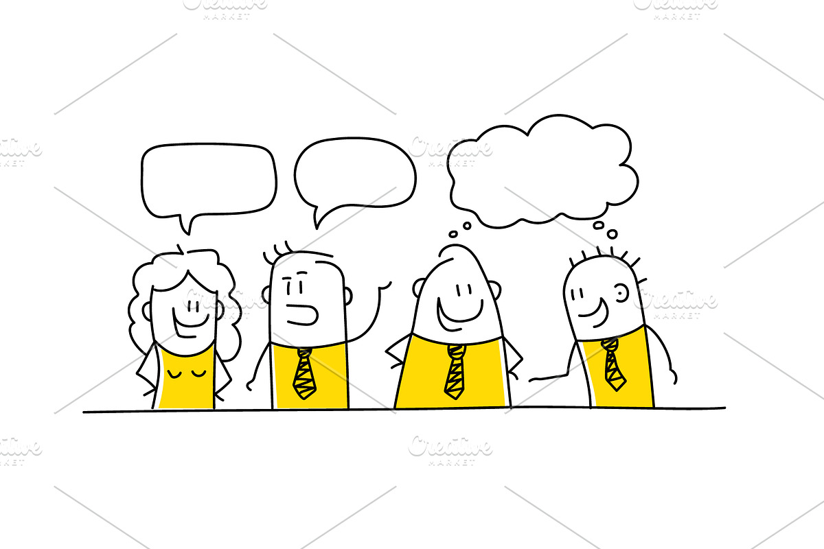 Stick Figures - Talking, an Education Illustration by Anna Semenchenko (Photo 2 of 4)