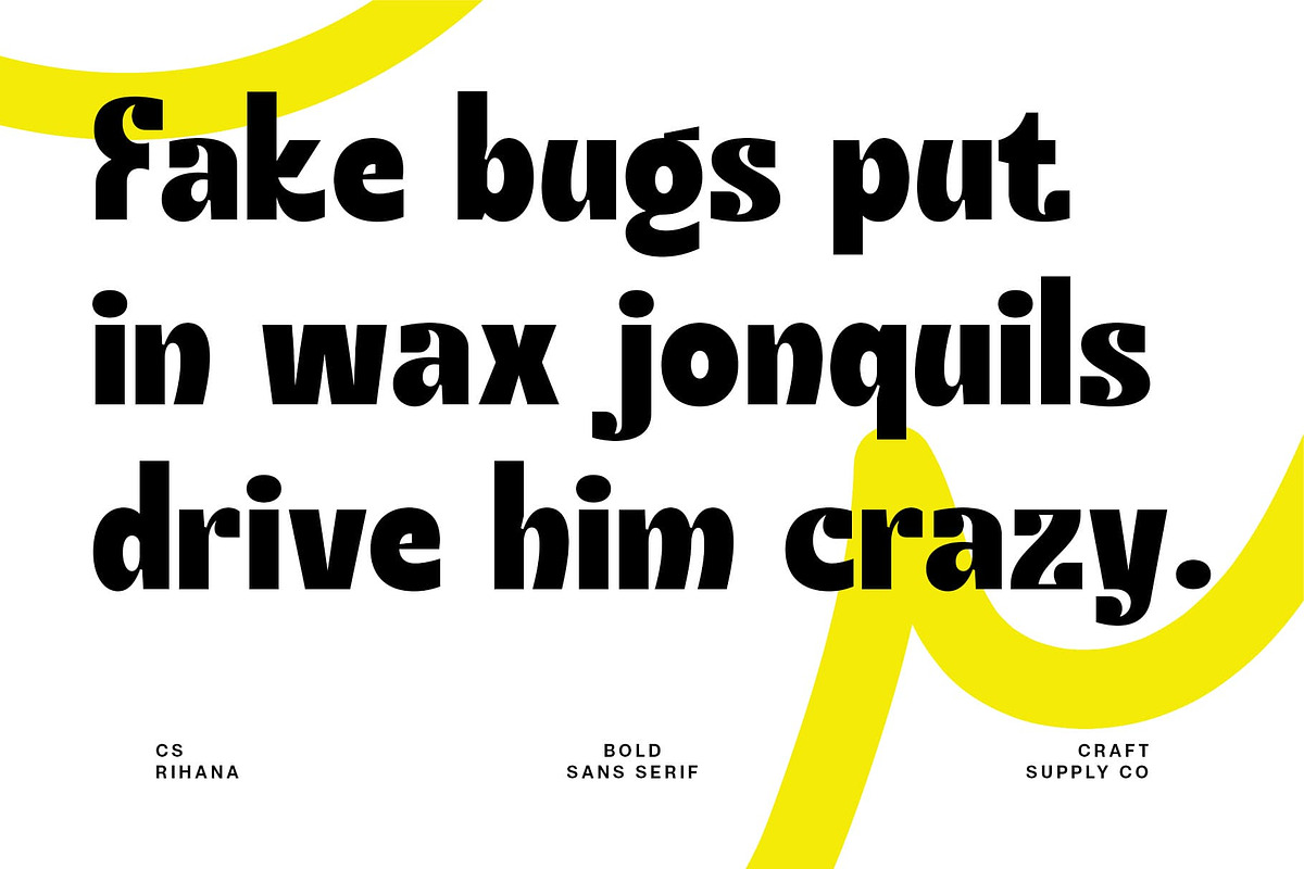 CS Rihana – Display Sans Font, a Sans Serif Font by Craft Supply Co. (Photo 2 of 8)