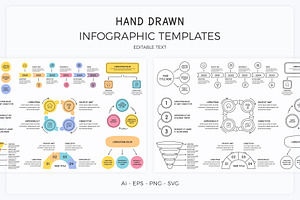 Hand Drawn Infographic Templates, an Object Graphic by PixMarket