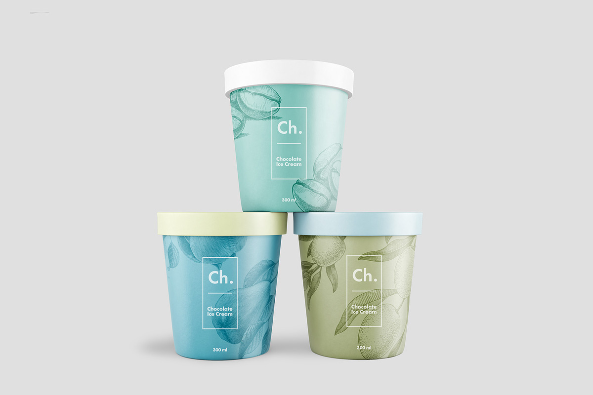 Ice Cream Jar Mockup, a Packaging Mockup by GraphicWave (Photo 5 of 7)
