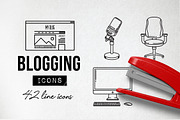 Blog Icons Pack - Social Media, an Outline Icon by Hatch Design Workshop (Thumbnail 1 of 9)