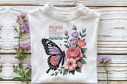 Mama Floral Butterfly PNG, an Illustration by CraftArtStudio (Thumbnail 2 of 4)