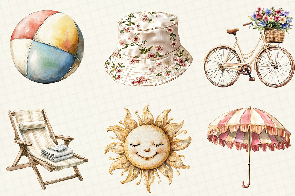 Creamy Summer Sublimation Clipart, an Illustration by OK Design (Photo 3 of 5)