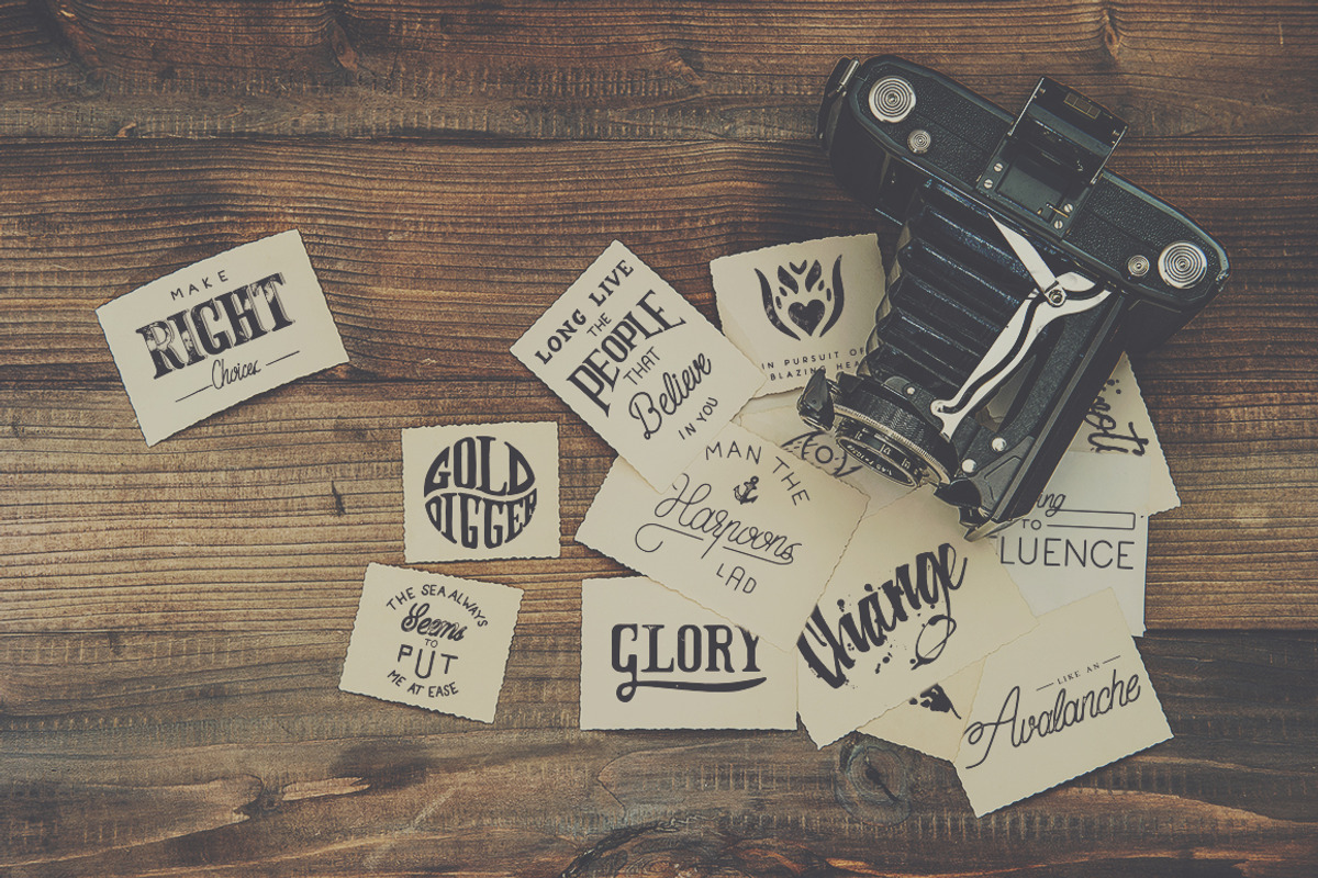 26 Vector Hand Lettering Stamps, an Object Graphic by Will Paterson Design Co. (Photo 1 of 5)