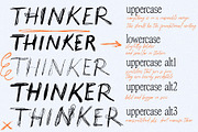 Thinker // Scribble Font, a Handwritten Font by PeachCreme (Thumbnail 6 of 7)