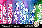 Watercolor Art Journal Backgrounds, a Texture Graphic by Clikchic Designs (Thumbnail 8 of 10)