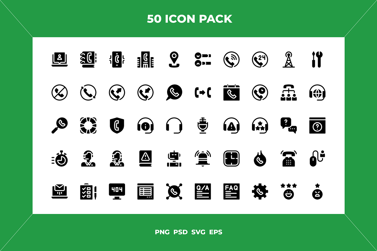 Call center service icons, an Outline Icon by Wencory (Photo 1 of 2)
