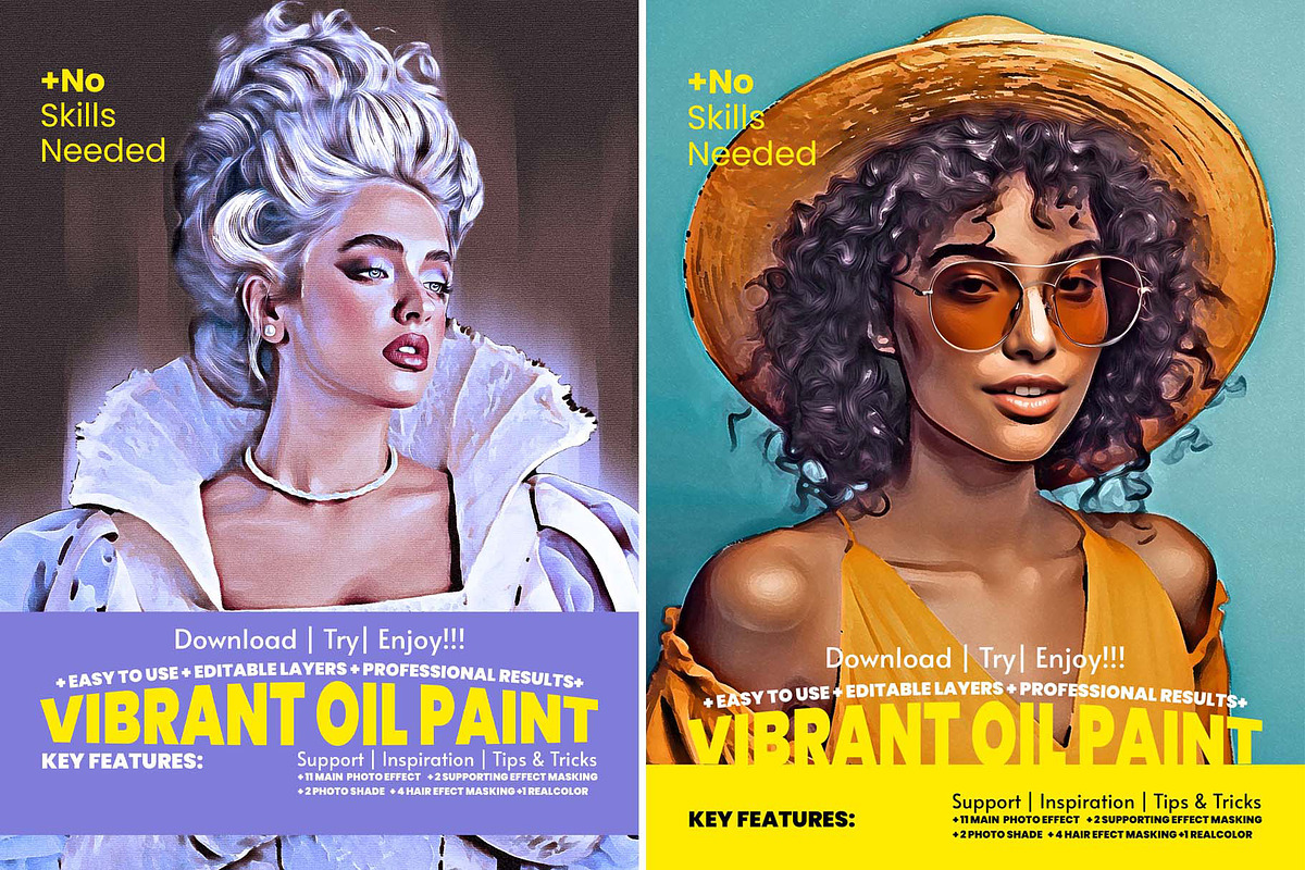 Vibrant Oil Paint Photoshop Action, an Action Add-On by MRI STUDIO (Photo 1 of 18)