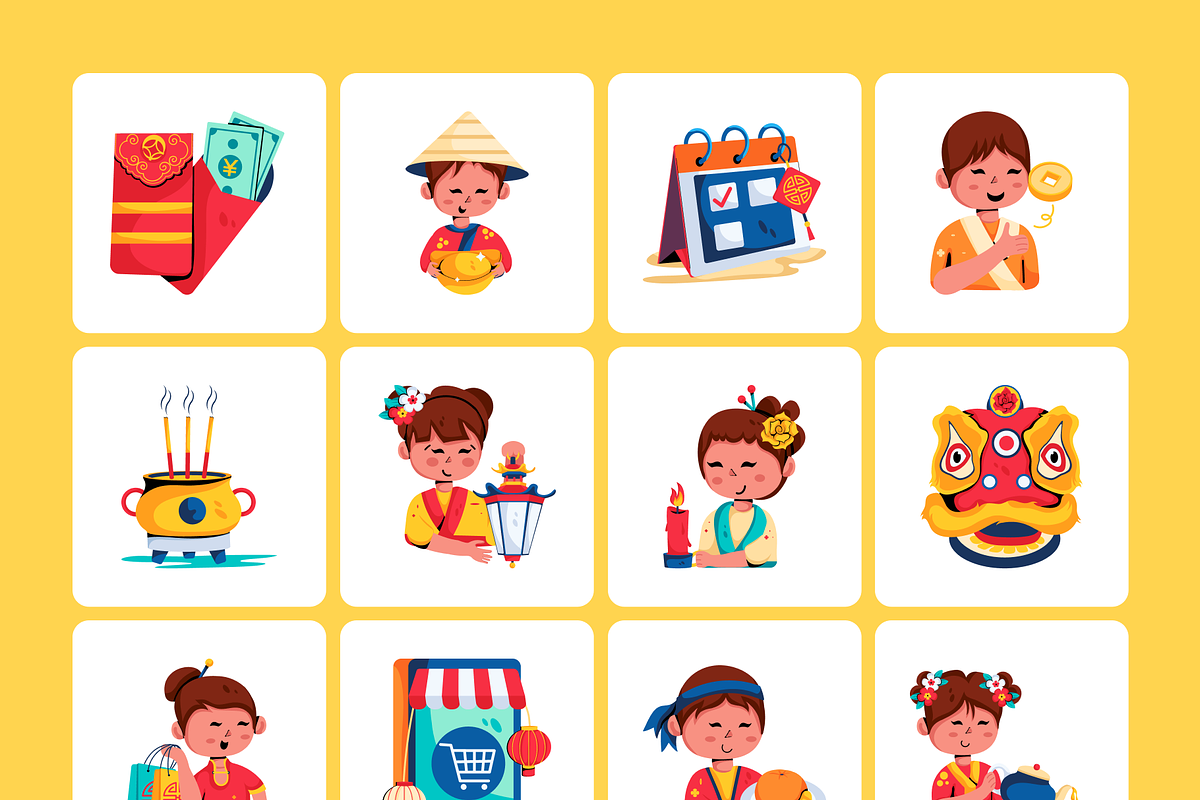 Animated Chinese New Year Icons, a Duotone Icon by Prosymbols (Photo 6 of 9)