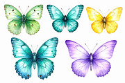 31 Watercolor Butterfly PNG Clipart, an Illustration by Print Haven (Thumbnail 6 of 6)