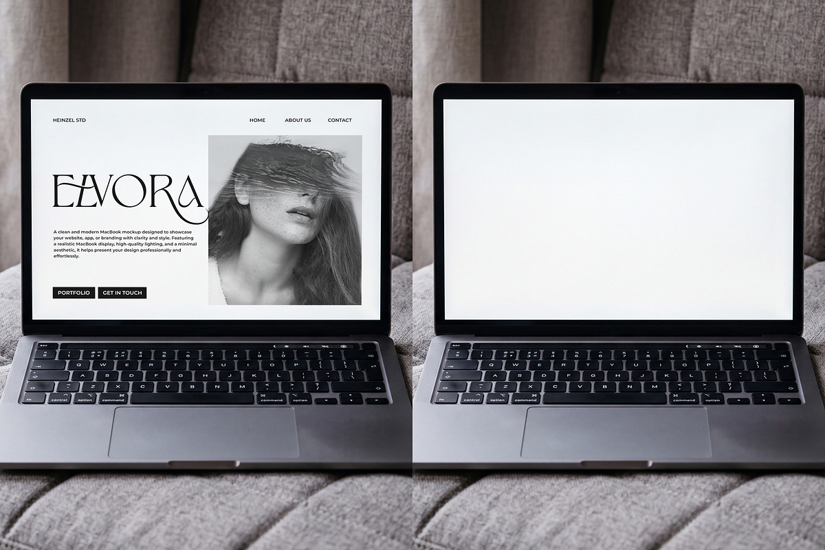 Elvora - Macbook Device Mockup, a Mac Mockup by Heinzel Std Mockup (Photo 5 of 5)