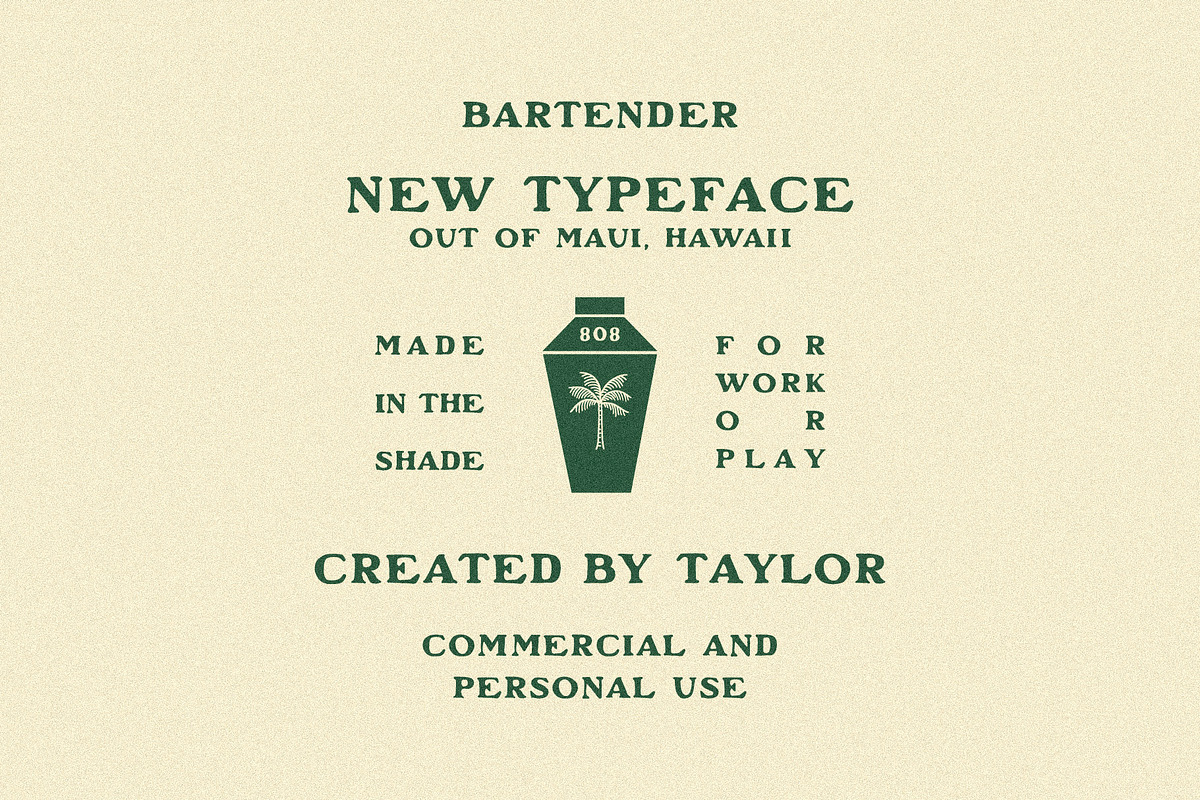Bartender Typeface, a Handwritten Font by Taylor Penton (Photo 3 of 6)