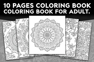 Intricate Mandala Coloring Set, an Illustration by hafijul
