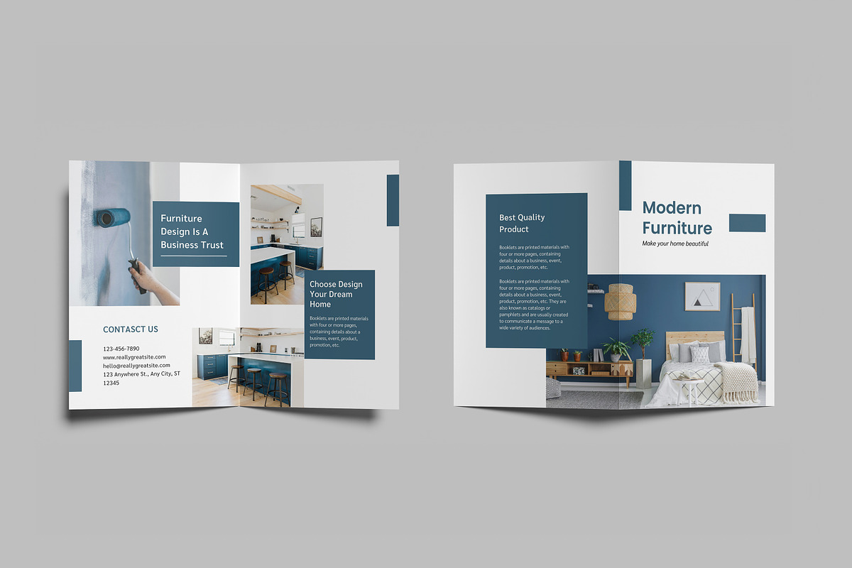 A5 Bifold Brochure Mockup, a Print Template by mahremdesign (Photo 5 of 14)